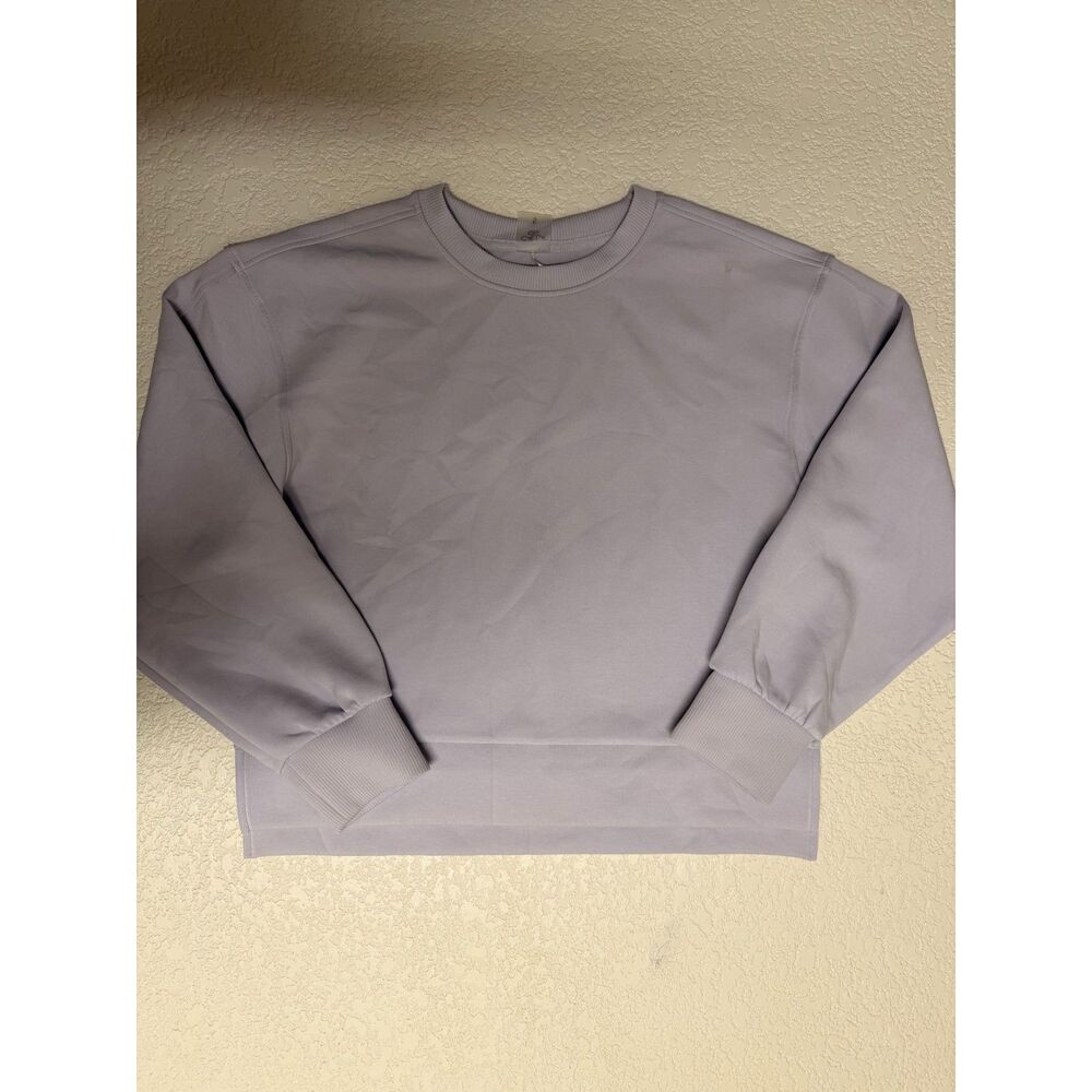 CALIA Soft Sandwash Long Sleeve Pullover Size S Lavender